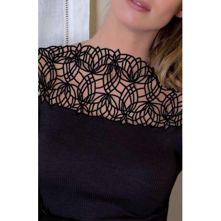 Top Moretta Entrelac de dentelle