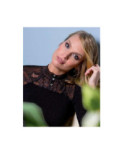Chemise Moretta  Laine col dentelle et strass
