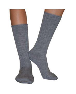  Chaussettes Cronert  Laine roulée grises