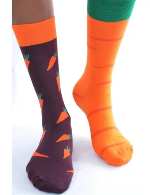chaussettes carottes et potager asymétrique
