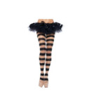 Collant Leg Avenue Rayures Noires et Transparent