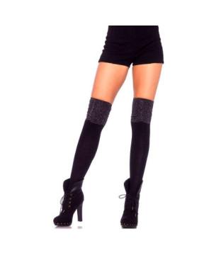 Jambières leg avenue en coton revers Lurex