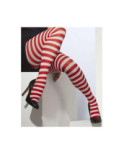 Collant Leg Avenue Rayures Rouges et blanches