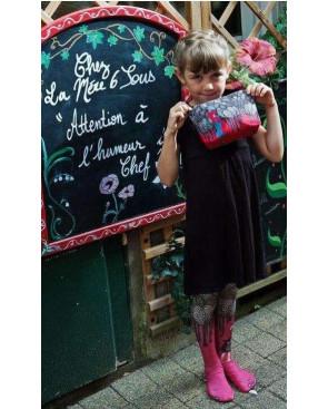  Collant  chaperon Rose enfant Marieantoilette