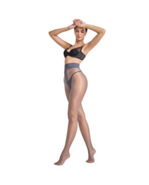  collant-fin-15-gris-acier-porté