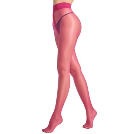 Collant Fin soupçon transparent Magenta