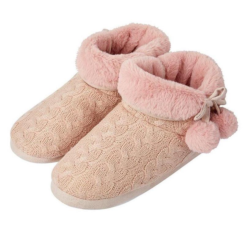 Chausson polaire Tricoté à pompom Ysabel Mora