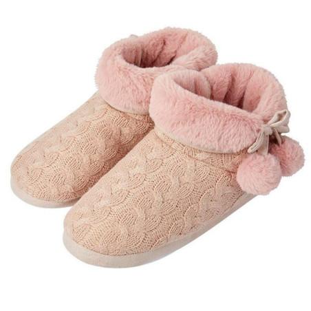 Chausson polaire Tricoté à pompom Ysabel Mora