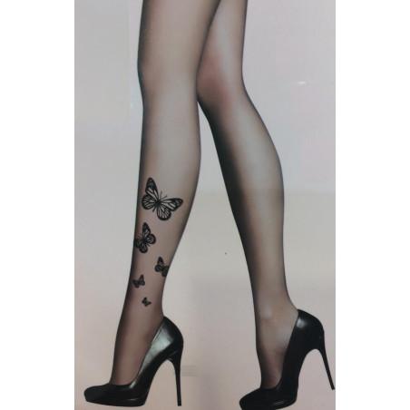 Collant Petits Papillons noirs