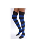 Jambières coton rayées Noires et bleues