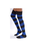 Jambières coton rayées Noires et bleues