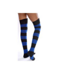 Jambières coton rayées Noires et bleues
