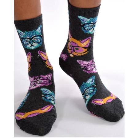 Chaussettes chats délire binocles