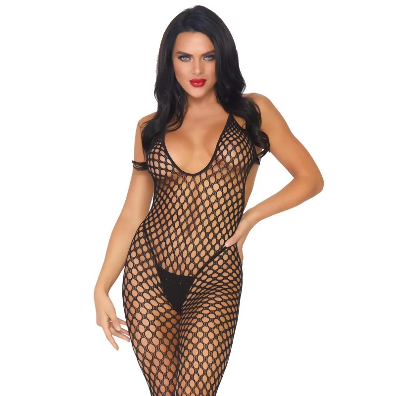 Bodystocking maille ronde sexy Sans pieds