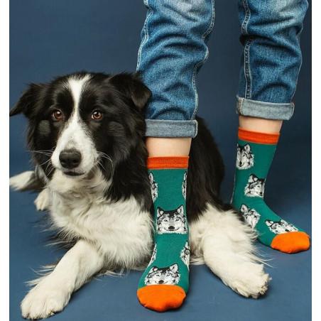 Chaussettes délire chien loup
