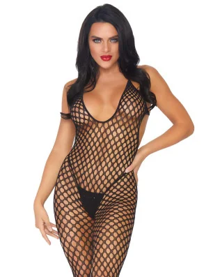 Bodystocking maille ronde sexy Sans pieds