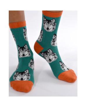 Chaussettes délire chien loup