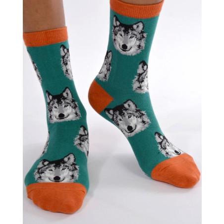 Chaussettes délire chien loup