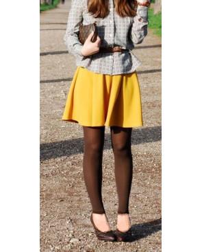 H&Nathalie Femme Collant HN sans pieds Marron opaque 80 den
