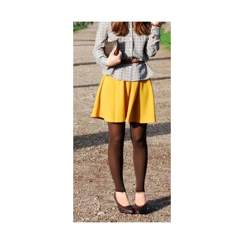 Collant HN sans pieds Marron opaque 80 den