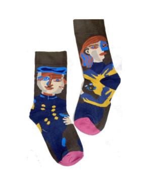  Chaussettes-les-petits-caprices-art-museum-asymétrique-Picasso-tableau-portrait-femme-homme-a-plat