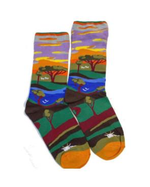 Chaussettes Payasage Grands Lacs et Baobabs