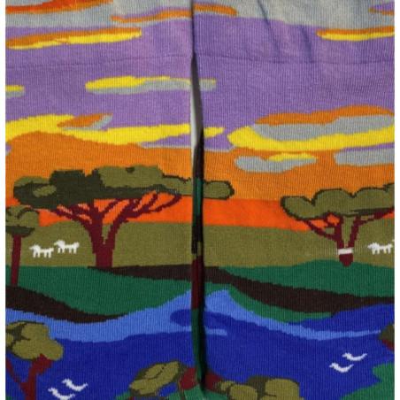 Chaussettes Payasage Grands Lacs et Baobabs