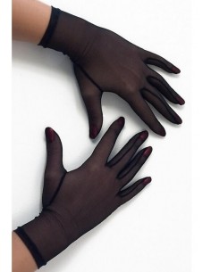 GANTS-cervin-tulle-caprices-court-noir