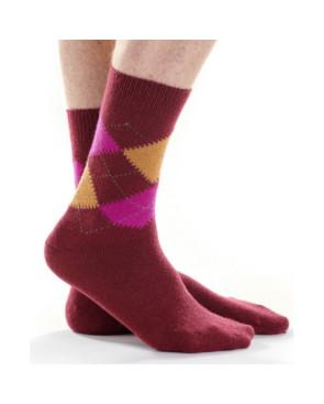 Chaussettes Laine et Cachemire Homme Fil de Joie Intarsia