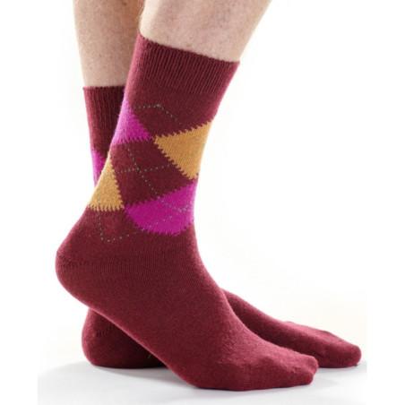 Chaussettes Laine et Cachemire Homme Fil de Joie Intarsia