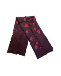 Echarpe Berthe aux grands Pieds Bordeaux Fleuri