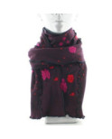 Echarpe Berthe aux grands Pieds Bordeaux Fleuri