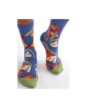 Chaussettes Bleu roi Bouquet de Tulipes