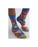 Chaussettes Bleu roi Bouquet de Tulipes