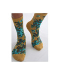 Chaussettes Moutarde Fleurs Abstraites