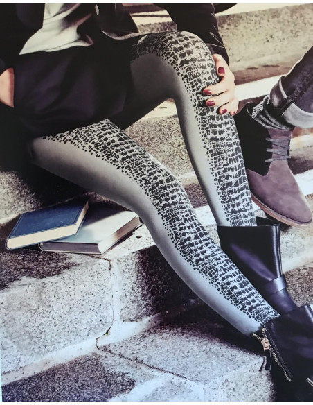 Collant crocodile Gris chic