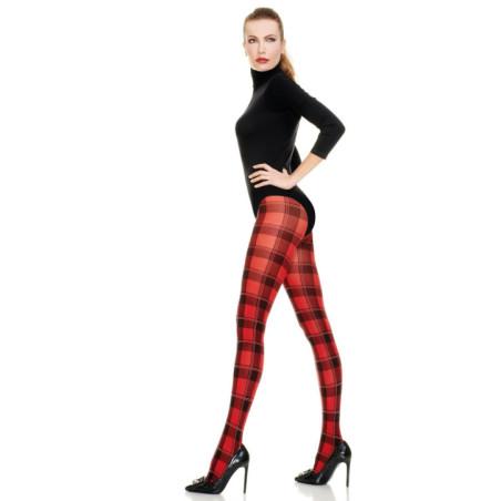 Collant Tartan Rouge Voilà