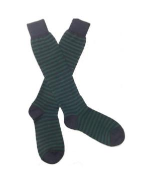 Mi-bas-San-giacomo-laine-et-cachemire-rayures-bicolore-homme-marine