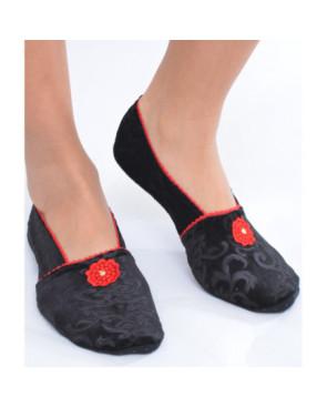 Chaussons-de-voyage-imprimé-les-petits-caprices-noir-rouge-flor-