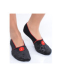 Chausson  Velours Flor rouge Anti dérapant Les Petits Caprices