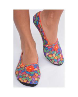 Chaussons-polaire-imprimé-les-petits-caprices-cafiosa-orange-avant
