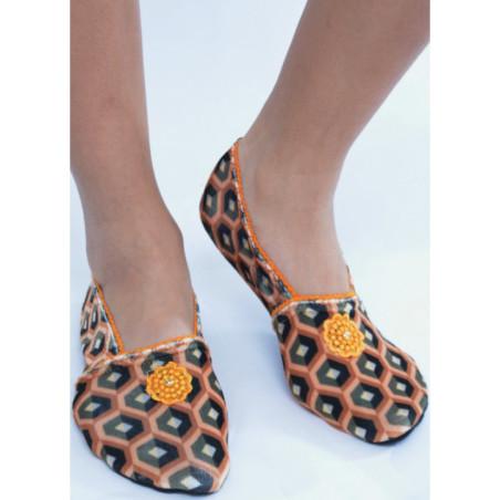 Chaussons De voyage Imprimé Bee Jaune Les Petits Caprices