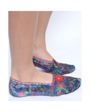 Chausson-velours-imprimé-les-petits-caprices-Hortense-red-profil