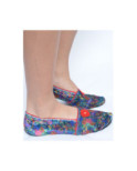 Chaussons Tissu imprimé Les Petits Caprices Hortense Rouge