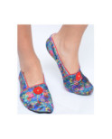 Chaussons Tissu imprimé Les Petits Caprices Hortense Rouge