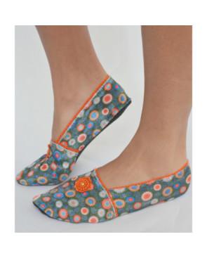 Chausson Tissu Les Petits Caprices Ta Ta Ta Orange