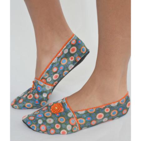 Chausson Tissu Les Petits Caprices Ta Ta Ta Orange
