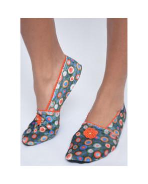  Chausson-velours-imprimé-les-petits-caprices-ta-ta-ta-orangel-avant-3-quarts