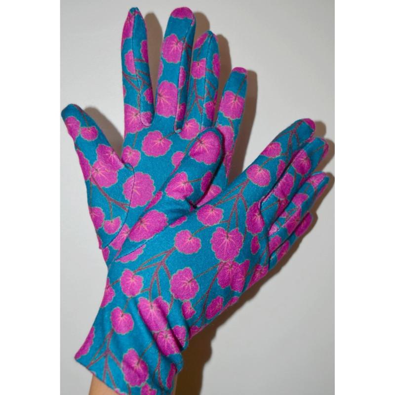 Gants Ixli   imprimé feuilles de Ginko Roses Caprices