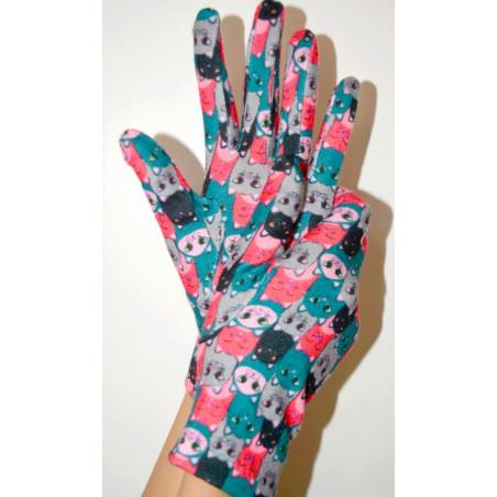 Gants Ixli Smily Cats Caprices bleu vert